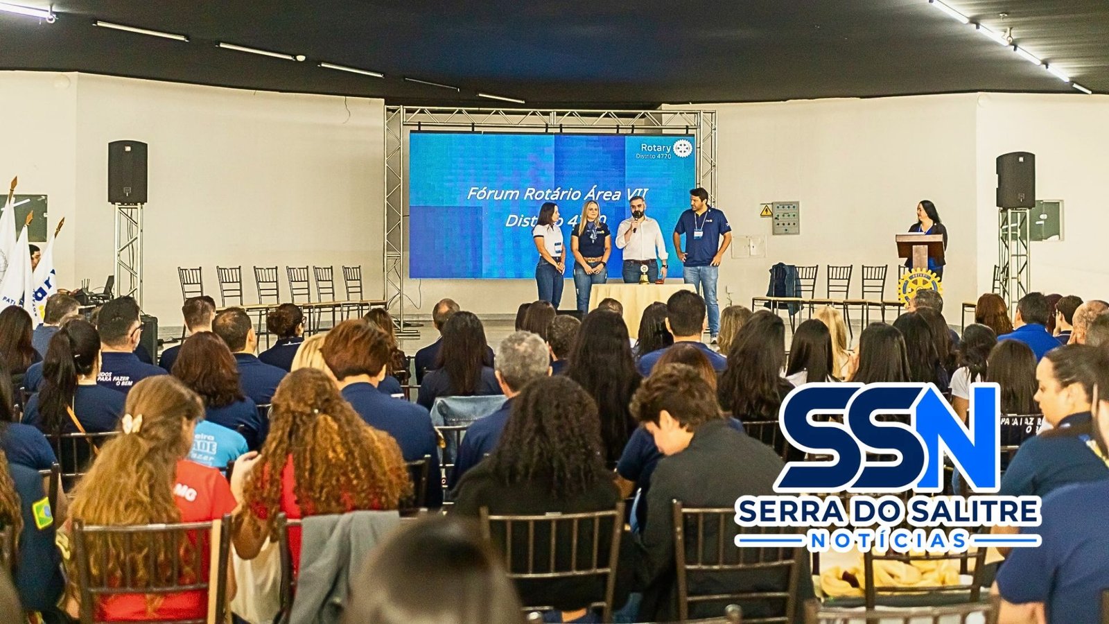 Patrocínio sedia fórum Rotário da Área VII do Distrito 4770 com foto em Integração, conhecimento e companheirismo